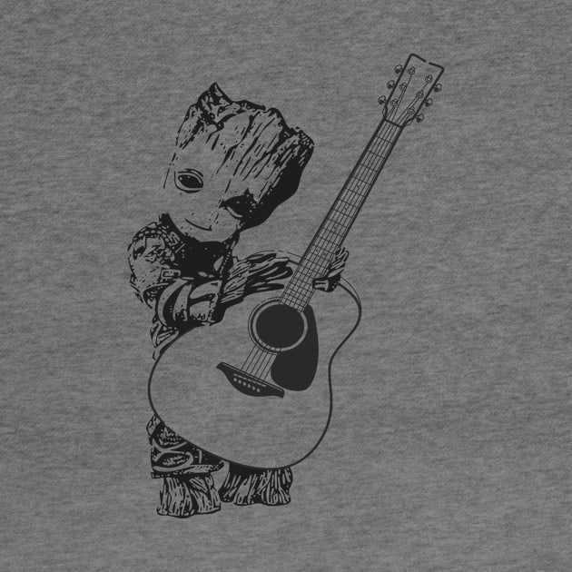 Baby Groot Acoustic guitar by sebstgelais